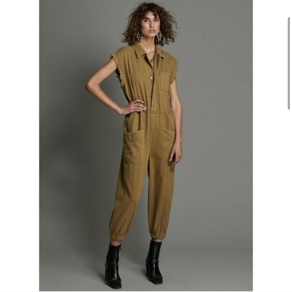 NWT Free People x One Teaspoon Aviator Camp Jumpsuit - Picture 4 of 10